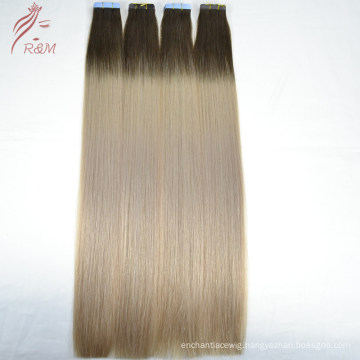 High Quality Full Ends Russian Tape Hair Extensions Virgin Peruvian Human Hair